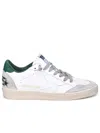 Golden Goose White Cow Leather Vamp Sneakers With Unique Used And Dirty Effect In White