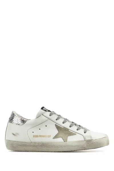 Golden Goose White Leather Sneakers