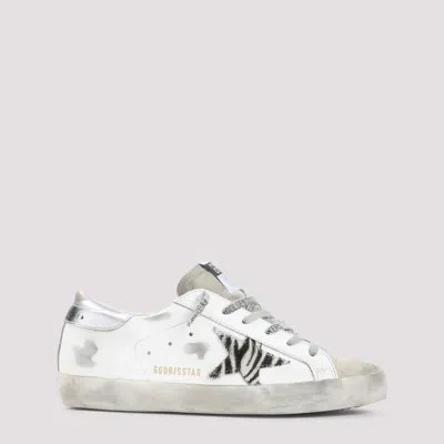 GOLDEN GOOSE WHITE LEATHER SNEAKERS