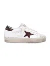 Golden Goose Starry Sneakers With Glitter Heel Tab In White