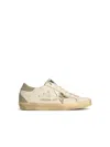 Golden Goose Distressed Low-top Sneakers With Signature Star Detail In White/platinum/grey