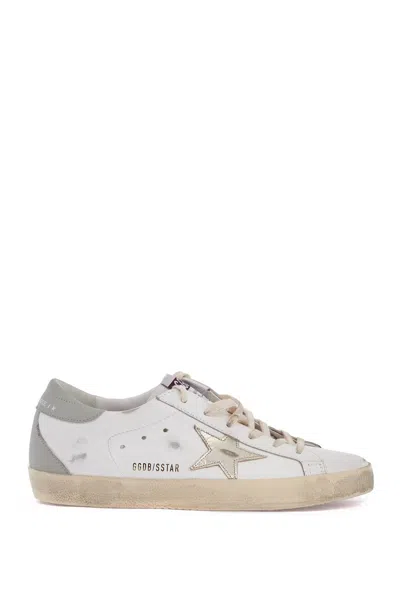 Golden Goose White Leather Sneakers In White/platinum/grey (white)
