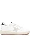Golden Goose White Leather Sneakers With Subtle Star Accent In White