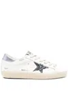 Golden Goose Super Star Leather Upper And Toe Glitter Star Laminated Heel In White