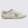 GOLDEN GOOSE WHITE LEATHER SUPER STAR SNEAKERS