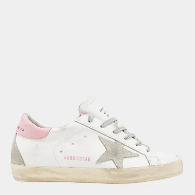 Golden Goose White Leather Super-star Sneakers In Multi