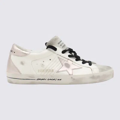 Golden Goose White Leather Super Star Sneakers