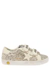 Golden Goose Boys Gold Kids Old School Glitter-embellished Leather Low-top Trainers 9-12 Years In Gray