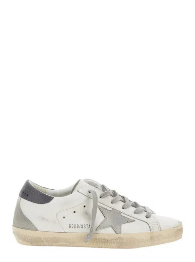 Golden Goose White Low Top Sneakers With Star Patch In Vintage Leather Woman
