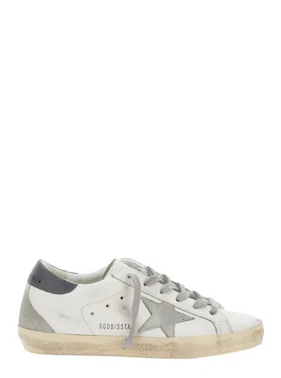 Golden Goose White Low Top Sneakers With Star Patch In Vintage Leather Woman In Multicolor