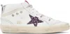 Golden Goose White Mid Star Sneakers In 82710 White/bordeaux