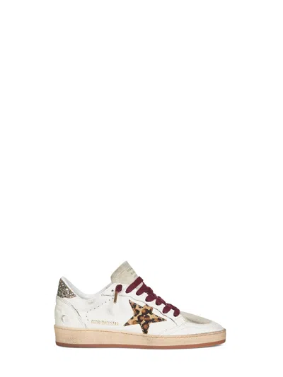 Golden Goose White Nappa Leather Ball Star Sneakers In Neutral