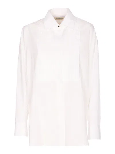 Golden Goose White Over Shirt With Frontal Buttons In Neutral