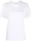 Golden Goose Star Collection T-shirt With Glittered Star On The Front In White