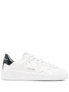 Golden Goose Leather Sneakers With Back Contrasting Patch In White