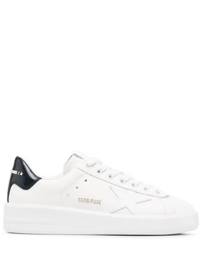 GOLDEN GOOSE WHITE PURE STAR LEATHER SNEAKERS