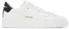 Golden Goose Leather Sneakers With Back Contrasting Patch In 10283 White/black