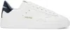 Golden Goose Mens Silver Com Pure Star Bio Logo-print Faux-leather Low-top Trainers In White/blue