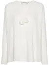 Golden Goose Journey Ws Knit Raglan Sleeves Sweater In White