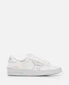 Golden Goose Stardan Sneakers With Silver Metallic Leather Star And Heel Tab In White