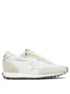 Golden Goose Running Marathon Distressed Leather-trimmed Shell And Suede Sneakers In White
