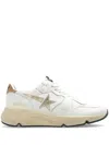 Golden Goose White Running Leather Sneakers In White