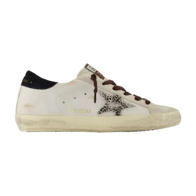 Golden Goose White Seedpearl Leather Flat Shoes In Multi
