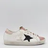 Golden Goose Deluxe Brand Women Multicolor Leather And Suede Super Star Sneakers In Milk/pink/dark Blue