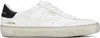Golden Goose Leather Low-top Soul Star Sneakers With Used Effect In White/black