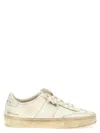 Golden Goose Soulstar White Low Top Sneakers With Logo Patch On The Tongue And Logo Lettering On Side And Heel In In White