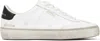 Golden Goose 'matchstar' White Low Top Sneakers With Logo Patch On The Tongue And Contrasting Heel With Logo In White/black