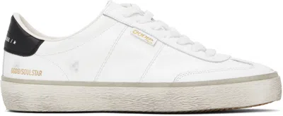 Golden Goose 'matchstar' White Low Top Sneakers With Logo Patch On The Tongue And Contrasting Heel With Logo