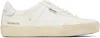 Golden Goose Soul Star Leather Low-top Sneakers With Used Effect In White/milk