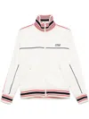 Golden Goose 'track Sweatshirt With Contrasting Hem Edges In White