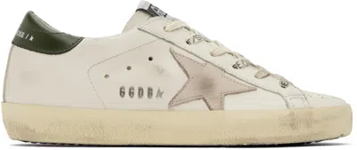 Golden Goose Super-star Low Top Sneaker In White/gold/black