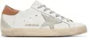 Golden Goose White Super-star Sneakers In 10803 White/brown
