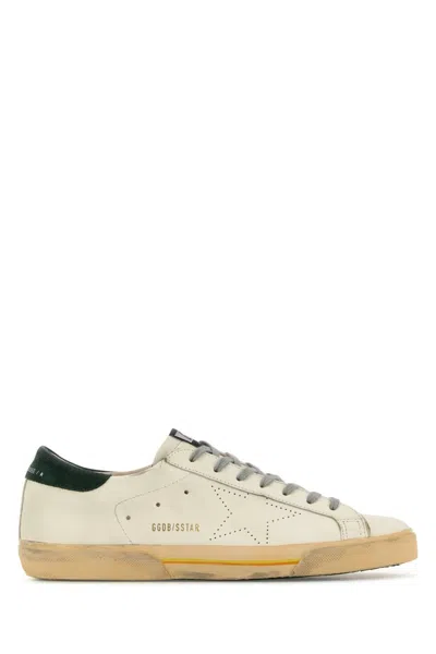 Golden Goose White Super Star Sneakers In Neutral