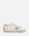 Golden Goose Super-star Used-effect Leather Sneakers With Suede Profiles In White