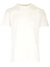 GOLDEN GOOSE WHITE T-SHIRT WITH POSTAGE STAMP