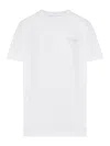 Golden Goose White T-shirt With Silver Glitter Logo And Star In White