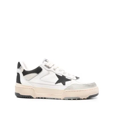 Golden Goose White Leather Sneakers In Neutral