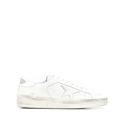 Golden Goose Deluxe Brand Men White Leather Stardan Sneakers In Multi