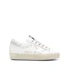 Golden Goose Hi Star Sneakers In White/platinum Leather And Suede In White