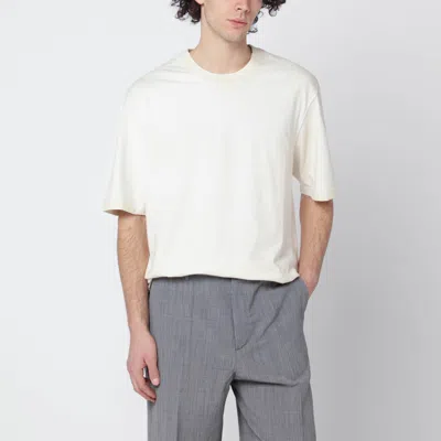 Golden Goose Logo-embroidered Crewneck T-shirt In White