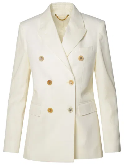 GOLDEN GOOSE GOLDEN GOOSE WHITE VIRGIN WOOL BLEND BLAZER