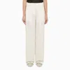 GOLDEN GOOSE GOLDEN GOOSE | WHITE WOOL-BLEND WIDE TROUSERS