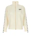 Golden Goose Grosgrain-trim Tech Jersey Track Jacket In Blackwhite