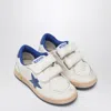 Golden Goose White/blue Ball Star Sneakers In White