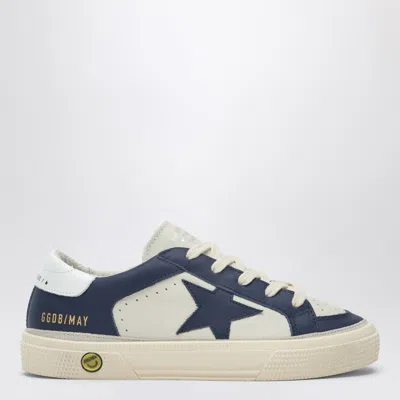 GOLDEN GOOSE WHITE/BLUE LOW-TOP SNEAKER