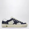 Golden Goose Girls Green Kids May Panelled Leather Low-top Trainers 6-9 Years In Blue